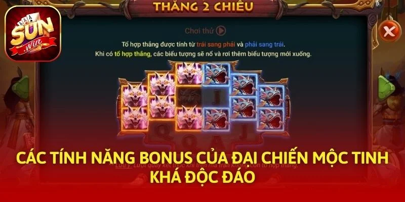 Các tính năng bonus của Đại Chiến Mộc Tinh khá độc đáo
