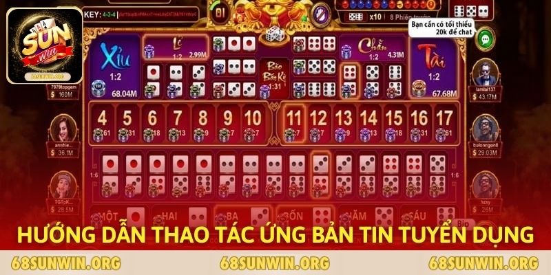 Hướng dẫn thao tác ứng bản tin Tuyển dụng SUNWIN